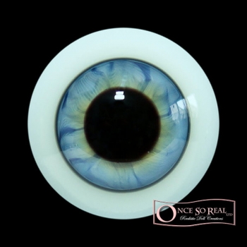 Lauscha HQ Blue Sclera Kristallglas Augen mit großer Irisgröße 18 mm *Light Blue