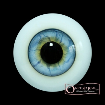 Lauscha HQ Blue Sclera Kristallglas Augen mit normaler Irisgröße 18 mm *Light Blue