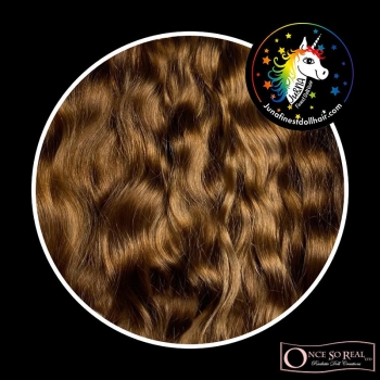 Ju&Na Finest Doll Hair wavy / curly *Golden Brown