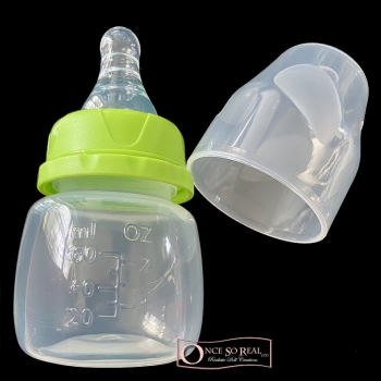 Babyflasche aus Kunststoff mit Deckel *hellgrün