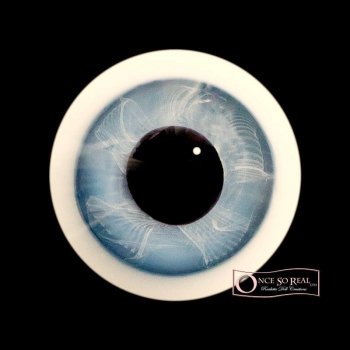 Lauscha HQ Flat Design Eyes rund mit normaler Irisgröße 18 mm *Newborn Blue